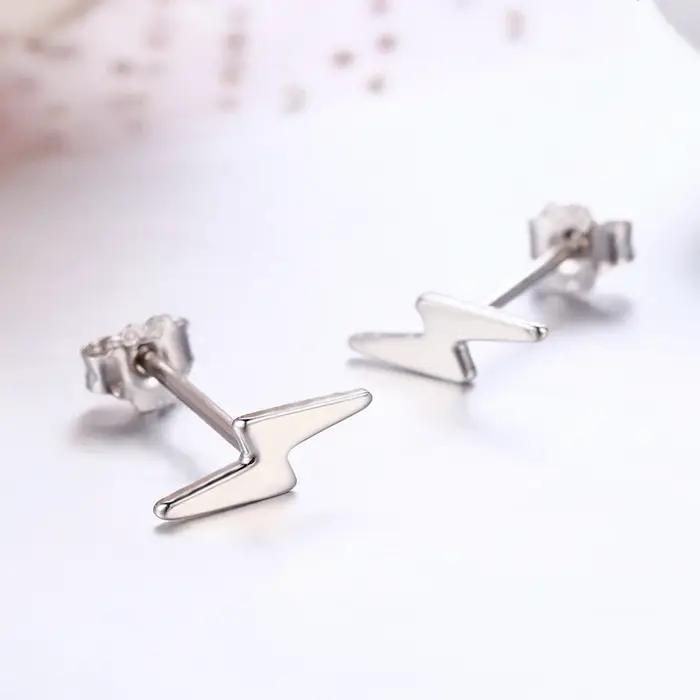 Boucles d'oreilles foudre en argent Sterling 925