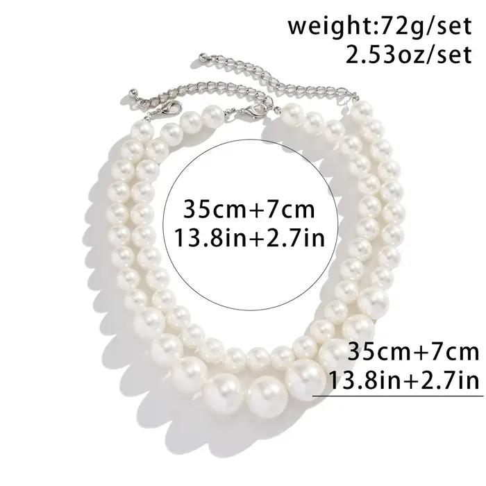 IngeSight.Z élégant 2 pièces/ensemble Imitation perle perlée colliers ras du cou pour les femmes 2023 mariage mariée fête bijoux cadeau