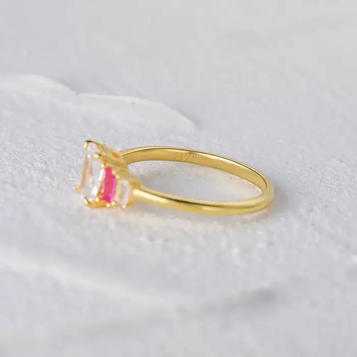 Bagues en cristal géométrique pour femmes et hommes