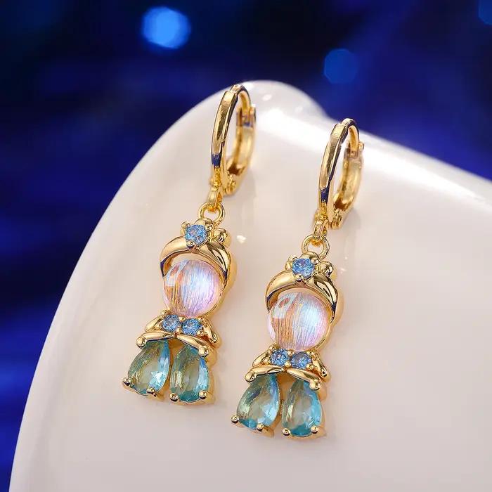 Boucles d'oreilles pendantes en cuivre Little Princess