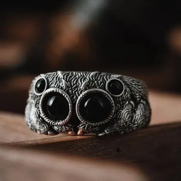 Bague araignée sautante de Style Punk faite à la main