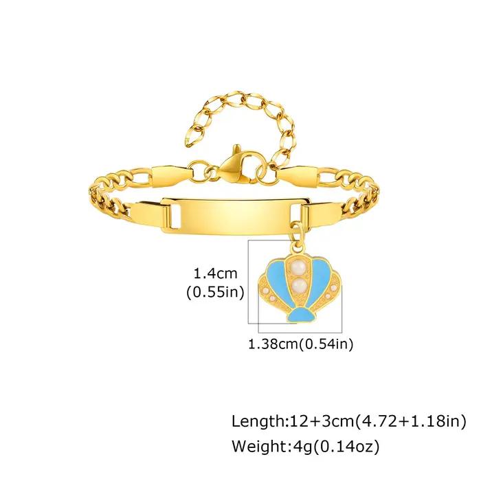 Bracelet Cœur Personnalisé avec Nom et Barre d'Identification, Bracelets d'Identification pour Bébé et Enfant, Breloques Tressées à la Main, Cadeau d'Anniversaire pour Nouveau-Né Fille Occasions Spéciales