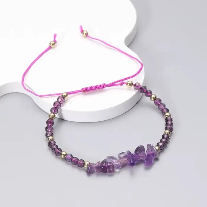 Bracelet bohème en pierre concassée en cristal