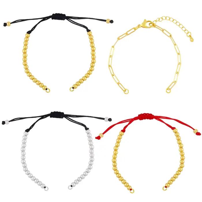 OCESRIO perles à la mode Bracelet corde chaîne cuivre plaqué or