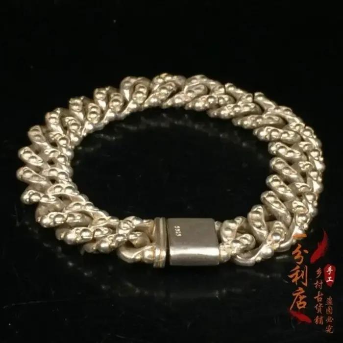 Bracelet tibétain en argent pour homme et femme design classique bijou unique à la mode pour soirée cadeau personnalisable