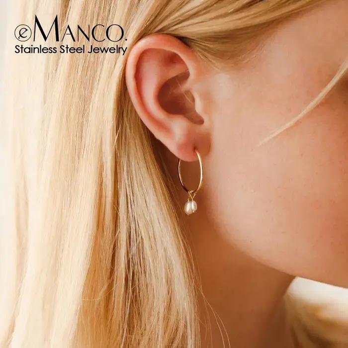 Boucles d'Oreilles en Perles d'Eau Douce Élégantes et Mode pour Femmes Occasions Spéciales Bureau École Fêtes