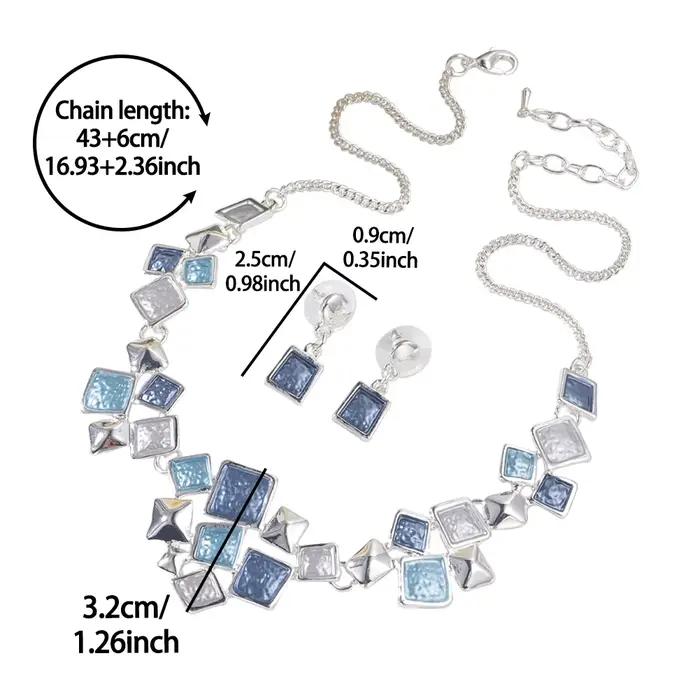 Cring Coco – ensemble de bijoux géométriques en émail fait à la main pour femmes
