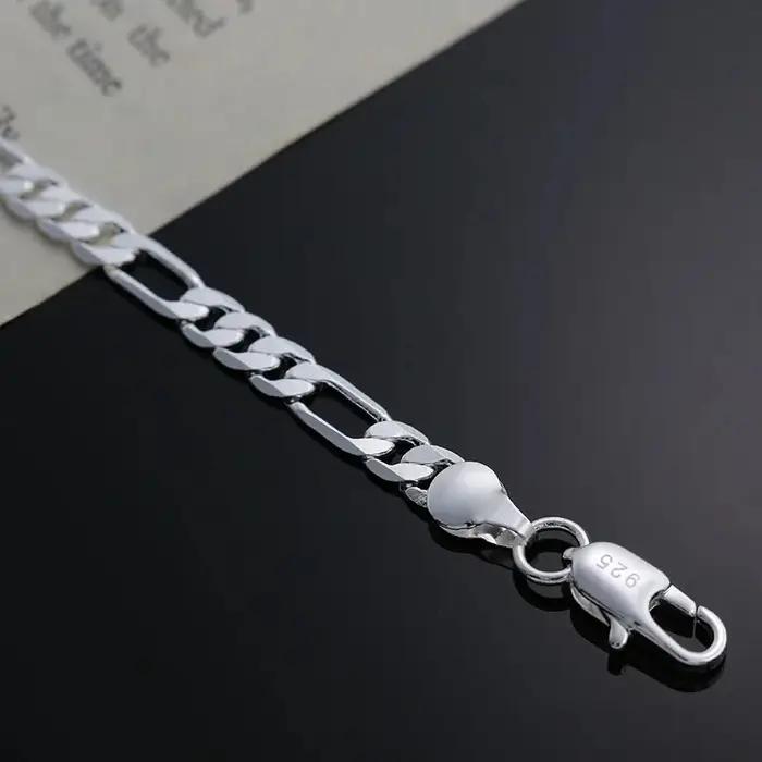 Bracelets à breloques en argent Sterling 925 pour femmes, style bureau carrière, chaîne fine et breloques géométriques, cadeaux pour occasions spéciales
