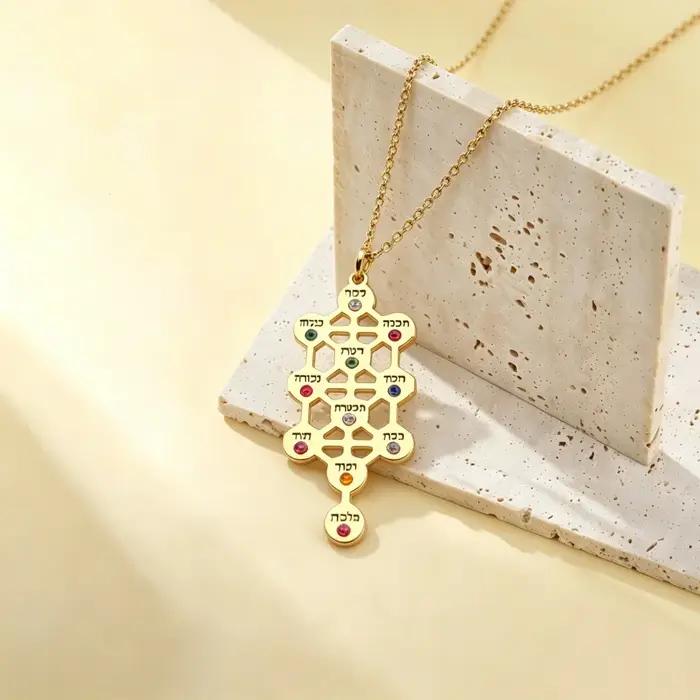 Collier Kabbalah, pendentif des dix Sephiroth