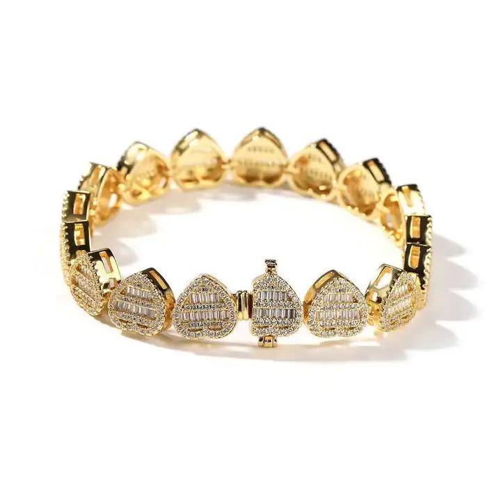 Bracelet d'amour carré en T pour hommes et femmes européens et américains, bijoux à la mode personna