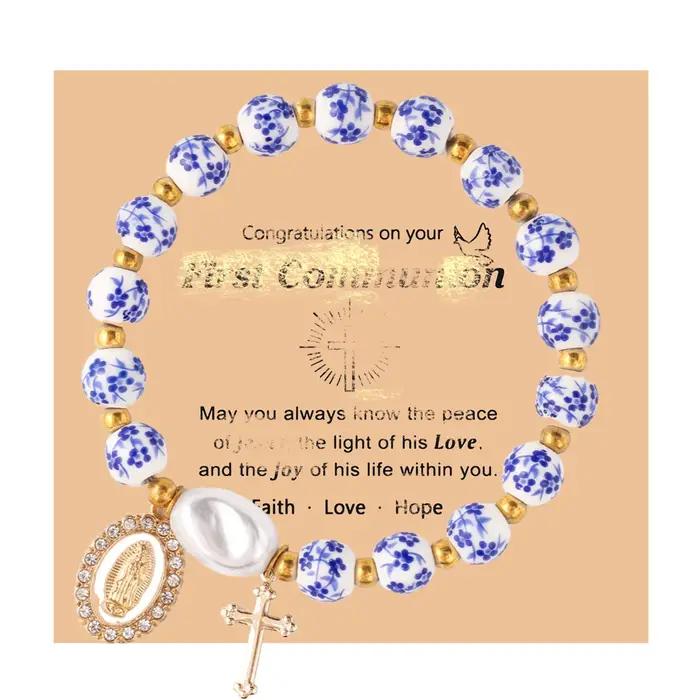 Bracelet bohème Wanderer avec perles en acier et pendentif croix Nomadic pour femmes, style urbain et classique, occasion spéciale et quotidienne