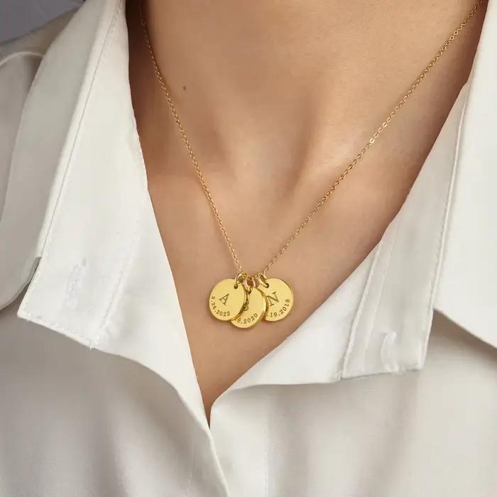 Collier initiales personnalisées pour enfants collier en argent pour maman bijoux personnalisés cadeau de fête des mères occasions spéciales anniversaire mariage promotion