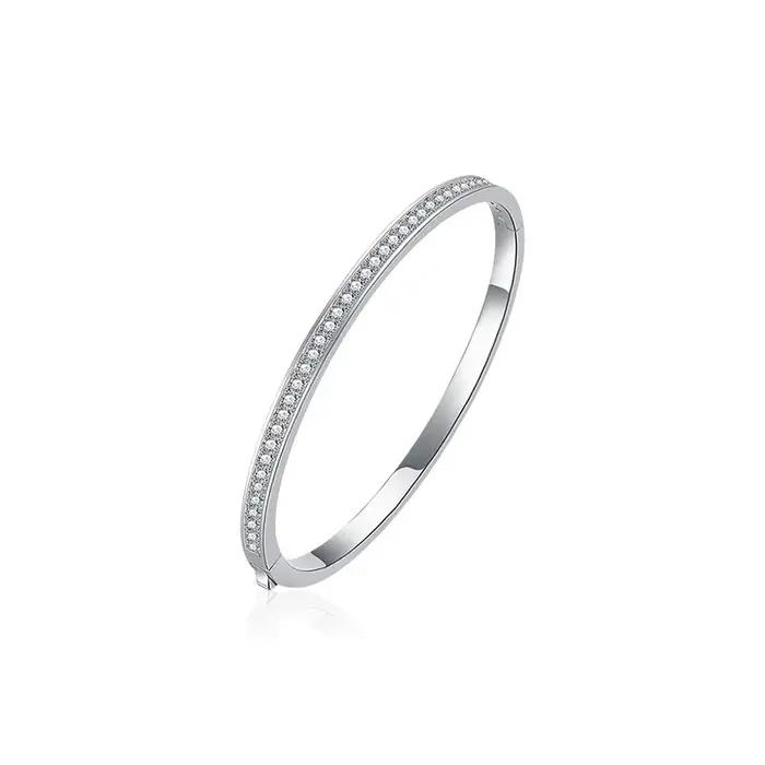 Bracelet élégant en Moissanite à rangée complète en argent sterling S925 – Bijoux uniques et polyval