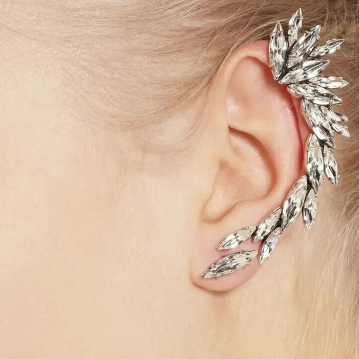 Boucles d'oreilles à clip en strass plaquées d'argent pour femmes et filles style moderne avec motif animal de compagnie à offrir pour occasions spéciales