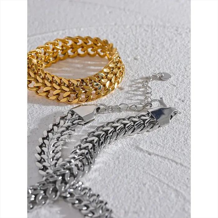 Yhpup – collier cubain en acier inoxydable poli de haute qualité