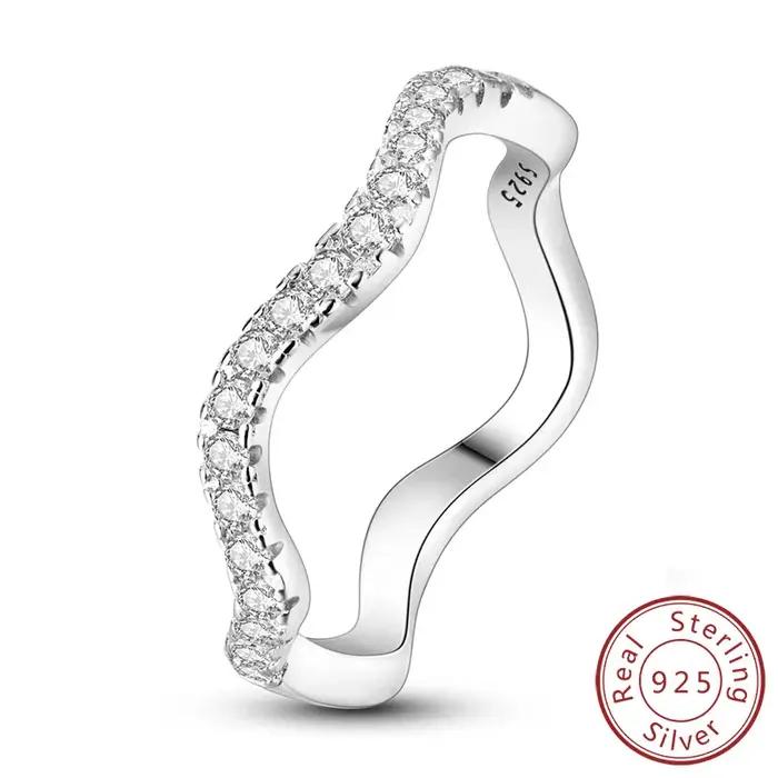Bagues en argent Sterling 925 originales, anneau en Zircon infini empilable pour femmes, bijoux cadeau d'anniversaire de mariage, nouvelle collection