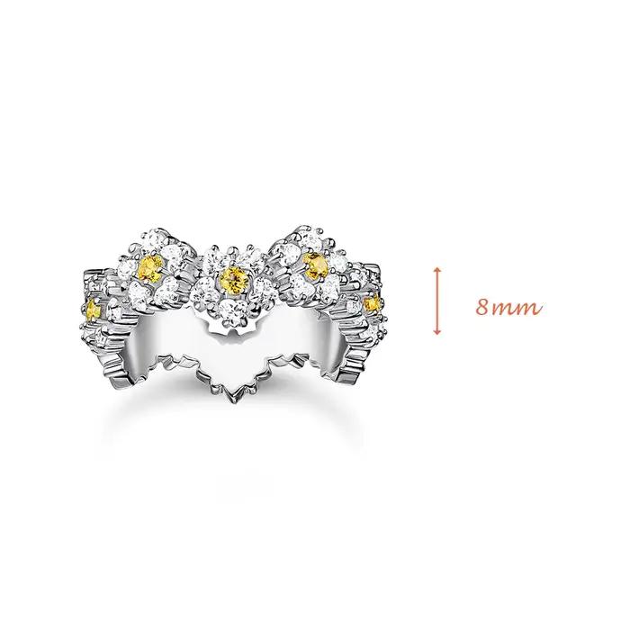 Belle bague en forme de fleur de marguerite