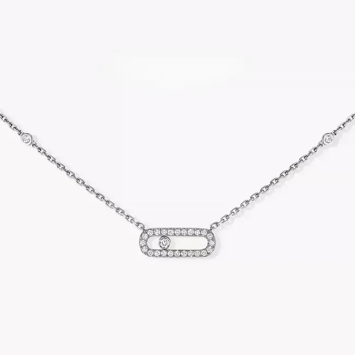 Collier coulissant en diamant au design classique, exsudant un charme élégant