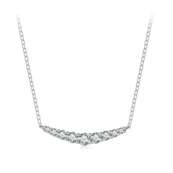 Collier en molleton de moissanite sterling silver 925 pour femmes occassions spéciales mariage anniversaire engagement partie festive