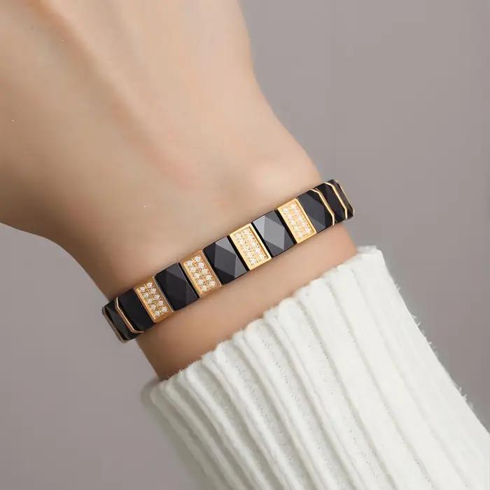 ARADOO – Bracelet en céramique et titane pour hommes et femmes