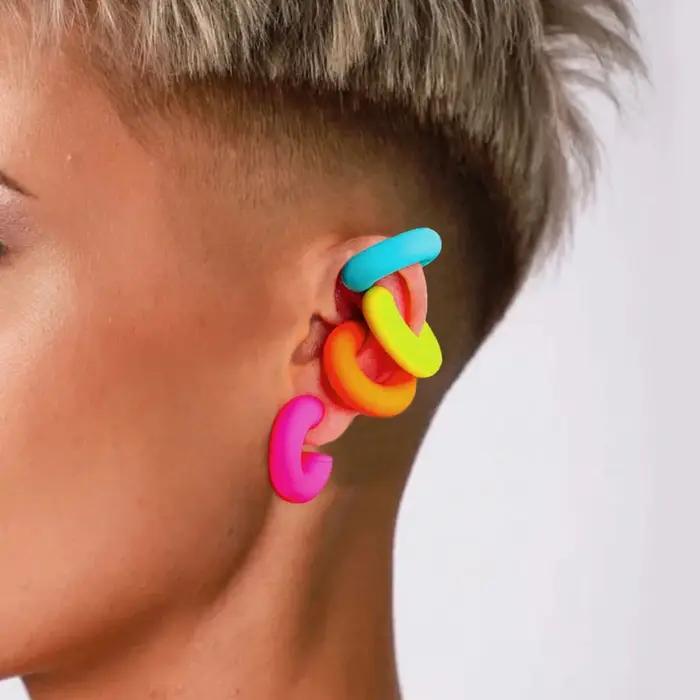 Boucles d'oreilles à Clip rondes simples pour femmes