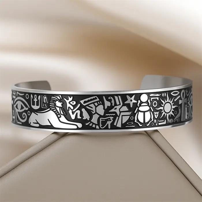 EUEAVAN mystérieux ancien égyptien Bracelet Anke croix oeil d'horus Sphinx symbole bracelets Vintage egypte amulette bijoux cadeau