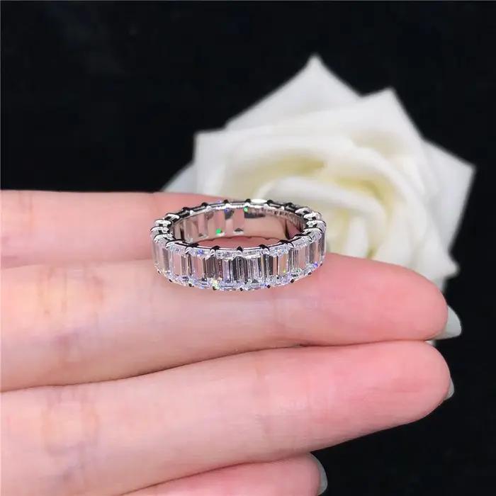 Bague en platine solide PT950 pour filles