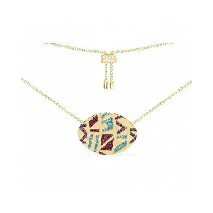Collier et bracelet ajustables ethniques style tribal exotique coloré rétro avec zirconium et diopside chromé pour femmes occassions spéciales