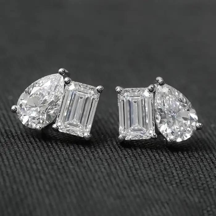 Boucles d'oreilles en diamant Moissanite pour femmes