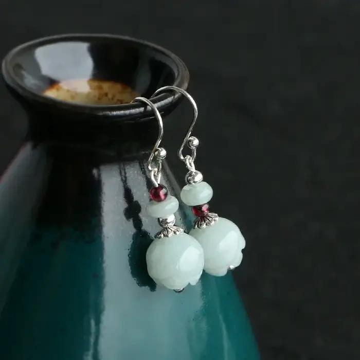 Boucles d'Oreilles Élégantes en Émeraude Naturelle pour Occasions Spéciales Femme Accessoires de Mode Bijoux de Charme