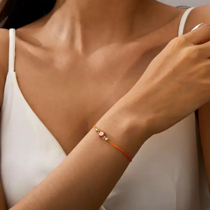 Bracelet Créatif Œil Grec en Résine avec Œil de Démon, Symbole de Protection et de Bonheur pour Femmes Hommes Occasions Spéciales Jours Fêtes
