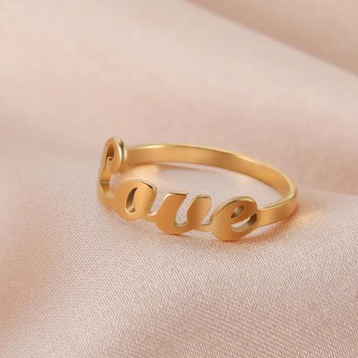 Bague d'amour simple et romantique pour femmes