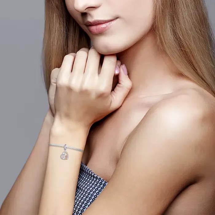 925 argent sterling original mère fille meilleur ami perles breloque bracelet à bricoler soi-même collier fiançailles anniversaire bijoux cadeau
