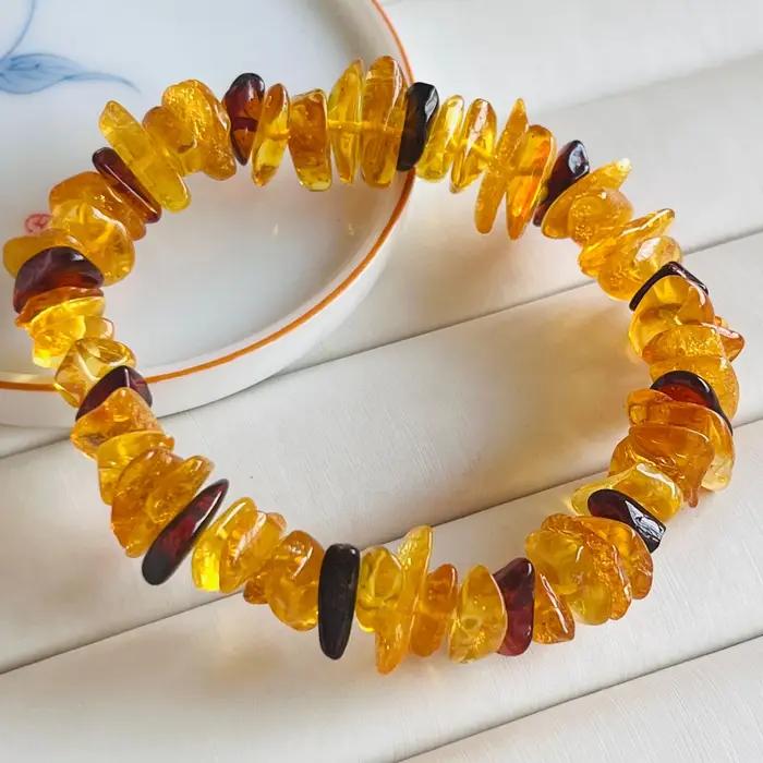 Bracelet d'ambre naturel bijou de guérison fin et élégant pour femmes et hommes occasions spéciales et quotidienne