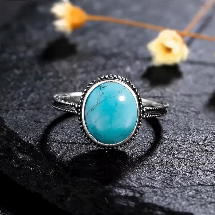 Bague Améthyste Vintage en Argent 925 Élégante pour Femmes Occasions Spéciales Mariage Anniversaire Fête Cadeau Chic