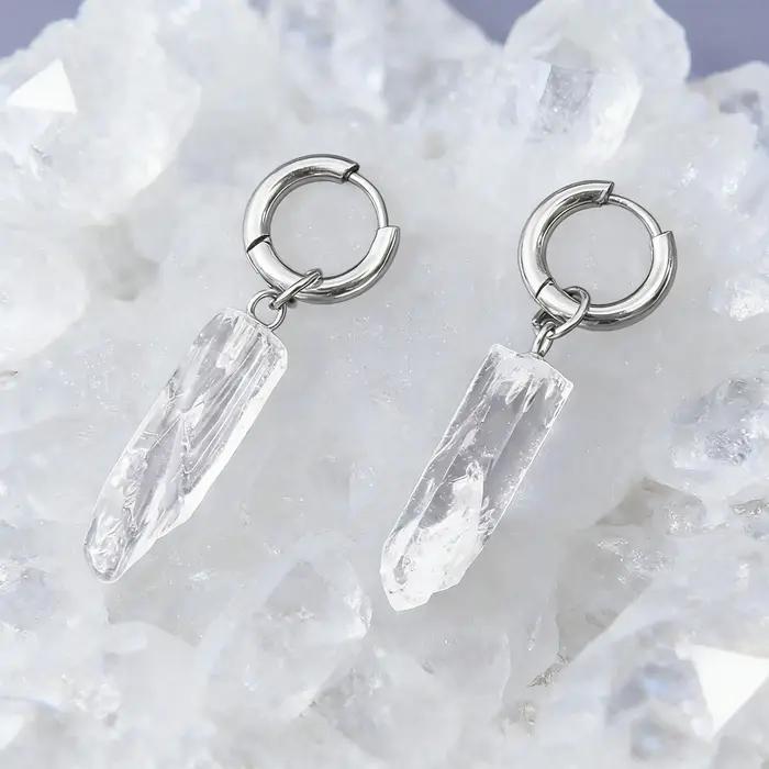 Boucles d'oreilles en cristal de couleur claire
