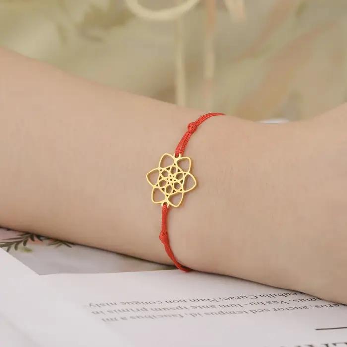 LIKGREAT Bracelet fleur de vie Bracelets Vintage pour femmes hommes breloques de mode géométrie sacrée bijoux cadeaux