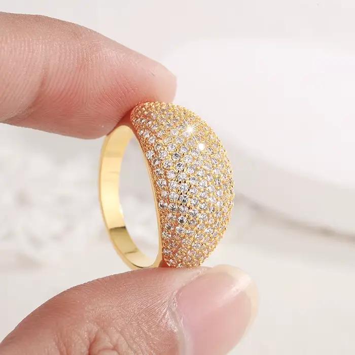 Bagues de luxe en diamant pour hommes et femmes, plaqué argent S925, or Rose 18 carats, bijoux Hip Hop pour fête d'anniversaire, cadeau de mariage