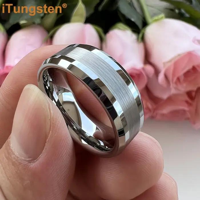 ITungsten-Bague en Carbure de Tungstène pour Homme et Femme