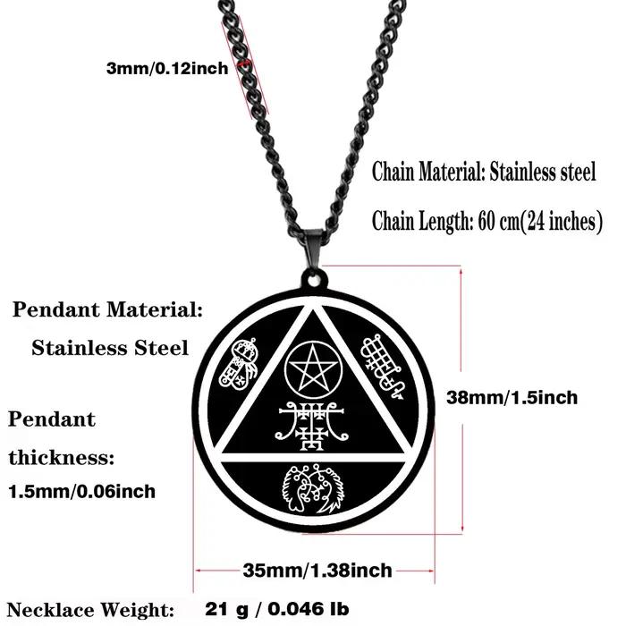 Collier Talisman d'Argent pour Abondance Homme Occasions Spéciales Acier Inoxydable Prospérité Élégant Pendentif Occasions Spéciales
