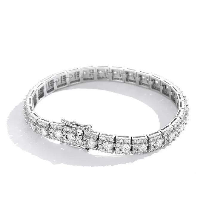 BXINY – Bracelet de luxe en Moissanite, argent S925, diamant scintillant pour femmes, fiançailles, m