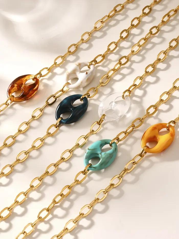 Collier et boucles d'oreilles avec pendentif en forme de nez de cochon ambre pour femmes