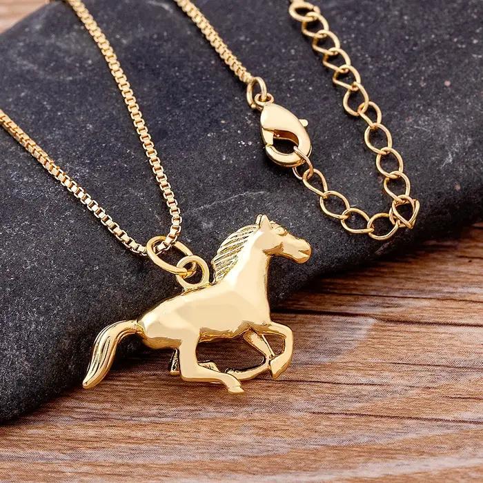 Nidin nouveauté cheval pendentif mode fête de mariage bijoux pour femmes hommes chanceux course