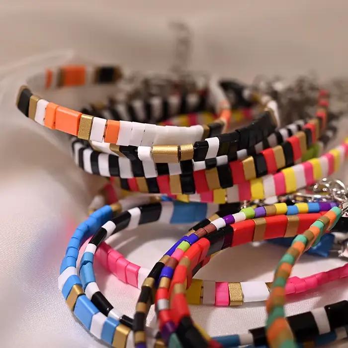 ATA YUKI TILA-Bracelet de perles colorées empilables pour femmes