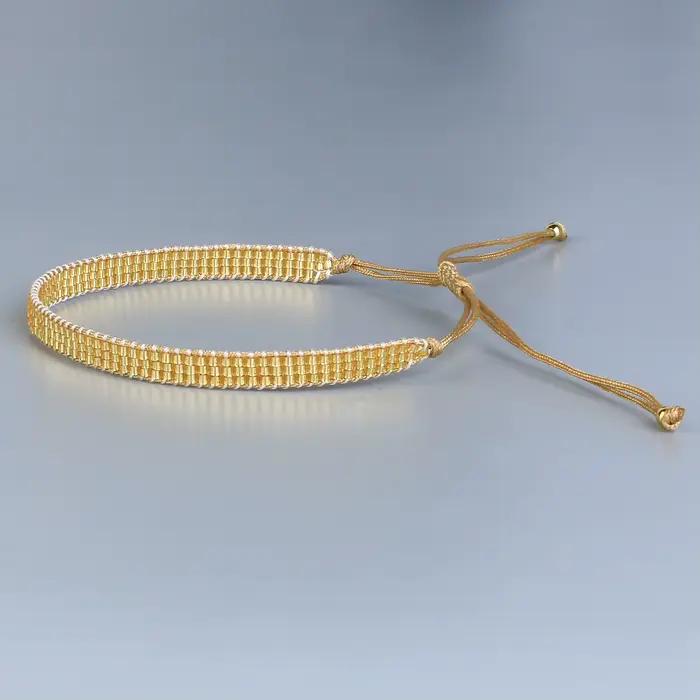 KELITCH Bracelet Miyuki en or rose tissé à la main
