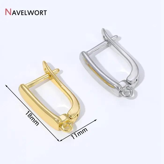 1/2/3 paires de fixations de boucles d'oreilles plaquées or 18 carats