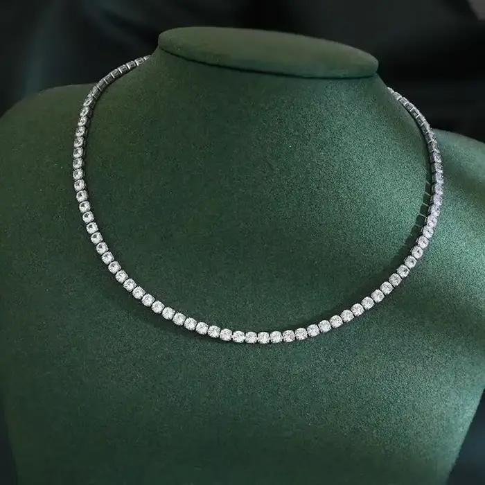 Collier en argent regardé 925 pour femme