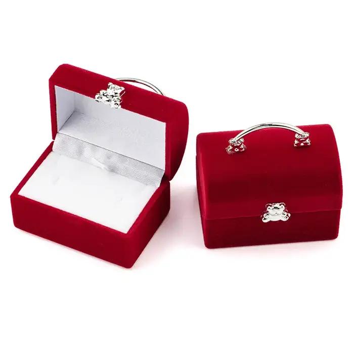 Boîte à bijoux en velours de luxe pour mariage et fiançailles en cuivre blanc noir verte à offrir pour femme occasions spéciales