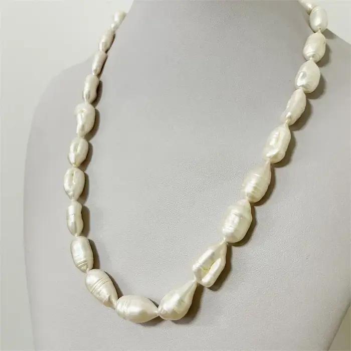 Grand collier de perles baroques naturelles 8*10*18-20MM