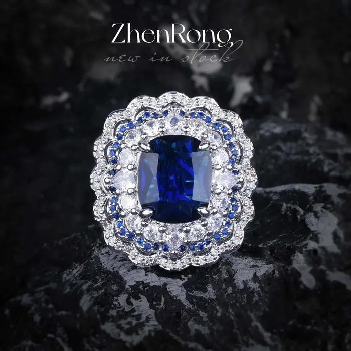 Foydjew – ensemble de bijoux de luxe de créateur, imitation saphir Royal, pour mariée, colliers susp
